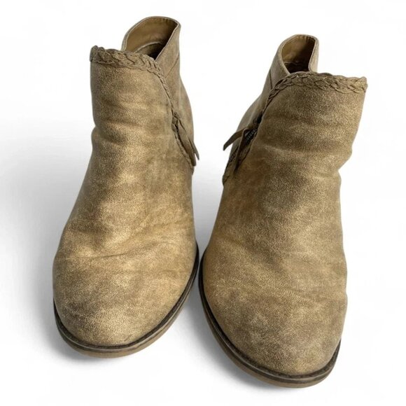 Maurices Faux Leather Brown Western Ankle Boots Women's 10 - Picture 3 of 11